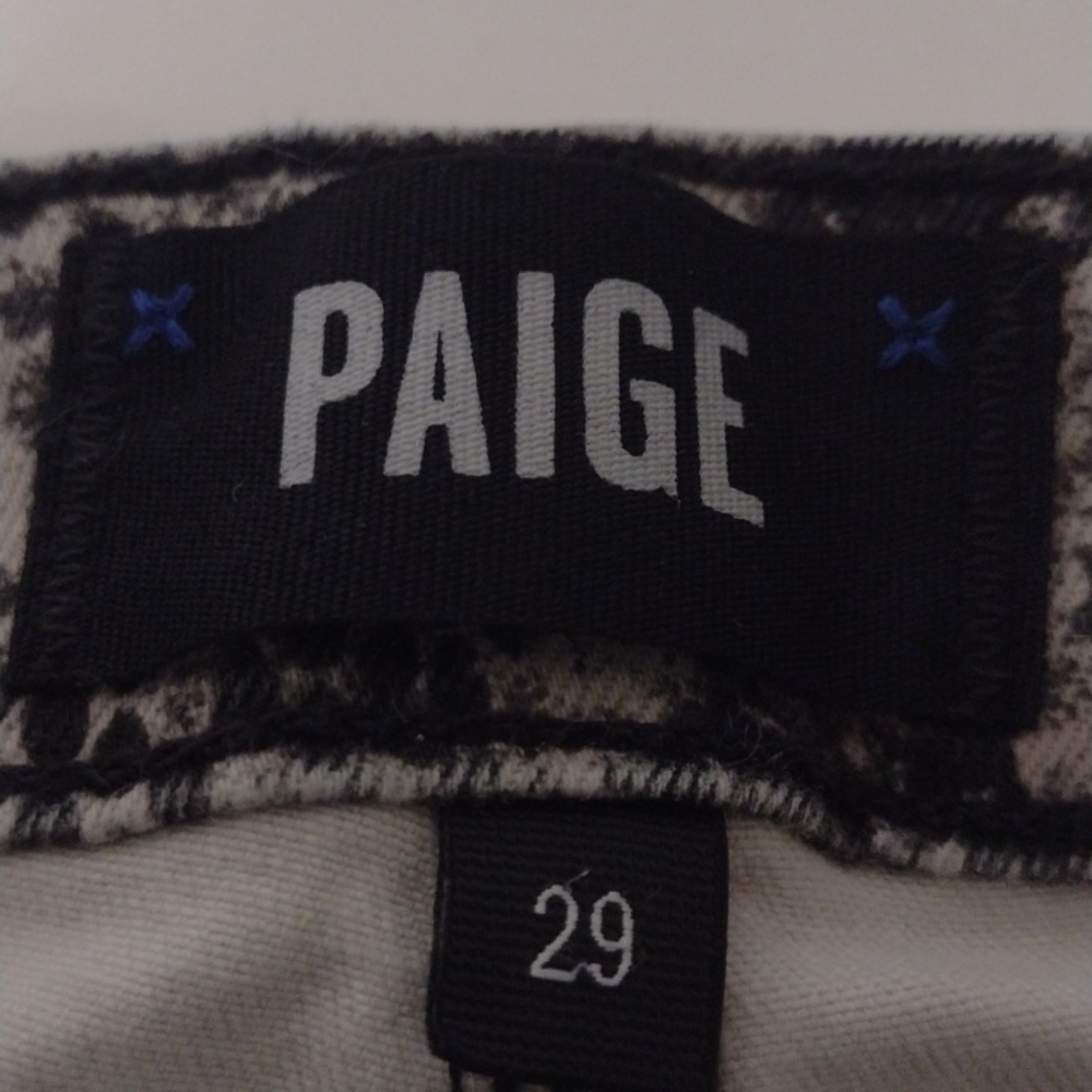 PAIGE Snakeskin hoxton slim Jeans size 29 raw him - Picture 5 of 12